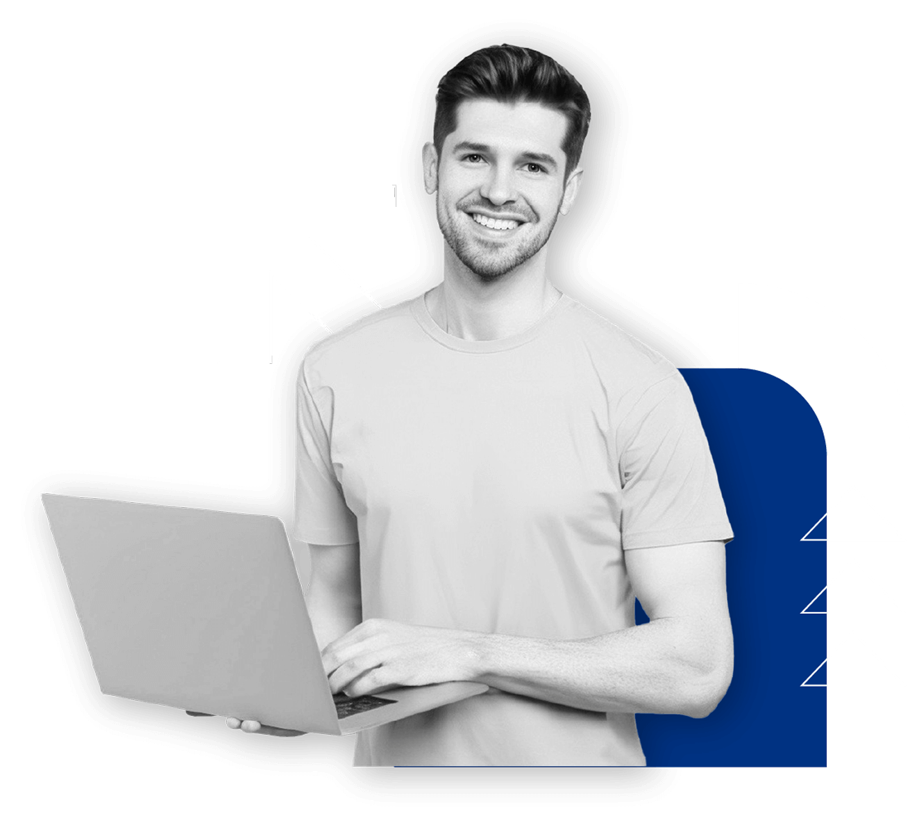 Grafica Hombre con computadora